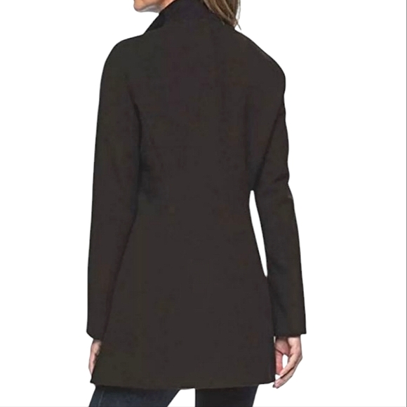 Andrew Marc sz Medium Asymmetrical Zip-Front Coat in Charcoal Grey - Picture 2 of 13